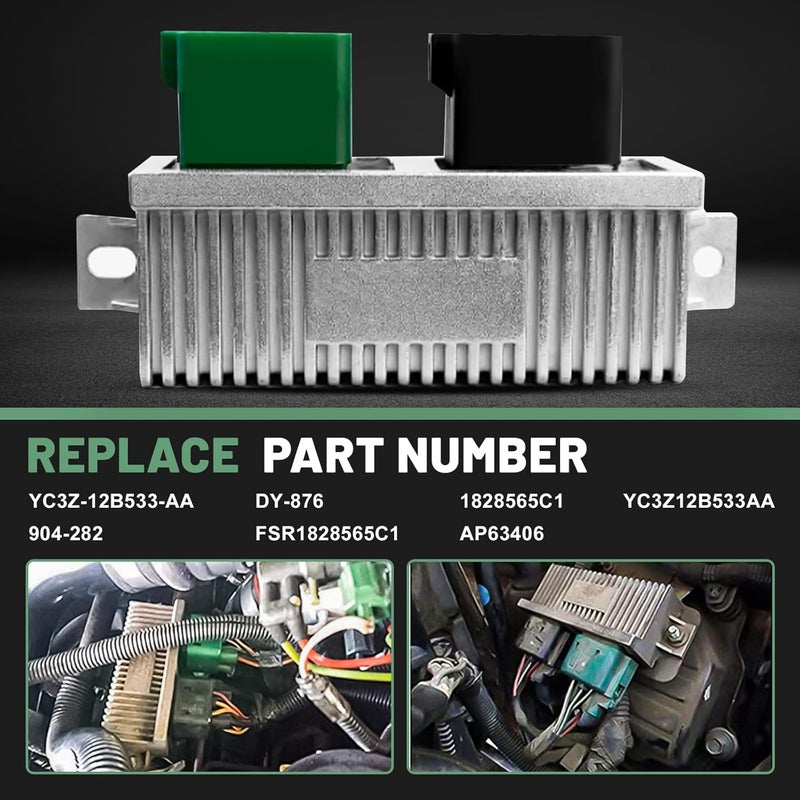 VORGENS Glow Plug Control Module, 904-282 Glow Plug Relay Controller Fits for Ford F250/F350/F450 | E350/E450/E550 SuperDuty | Excursion, V8 Powerstroke Diesel Engine, 6.0L/6.4L/7.3L, 1999-2010 - Image 3